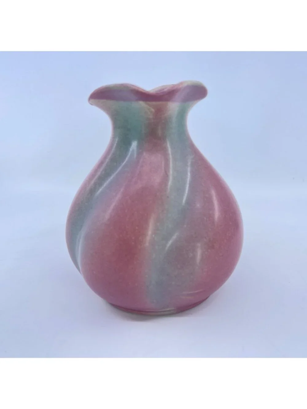 vintage mccoy pottery brush glo art twist vase matte finish